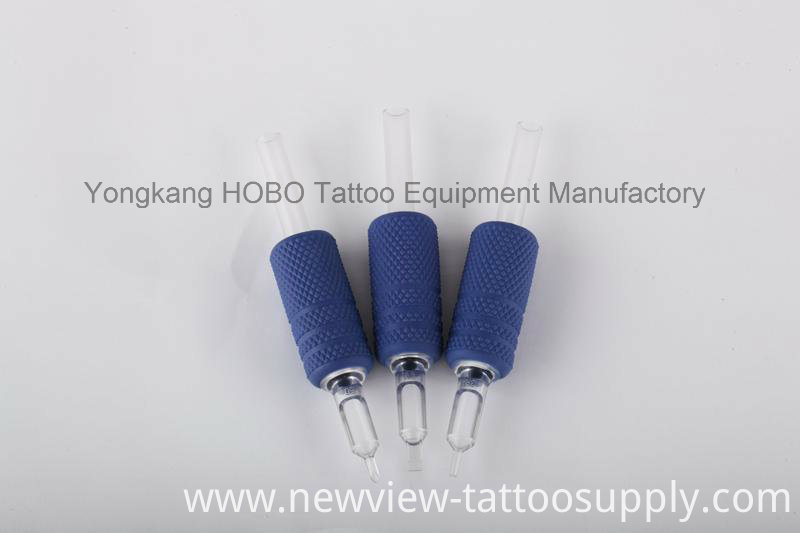 Cheap 19mm Disposable Tattoo Grips Silica Rubber Cartridge Clear Tip